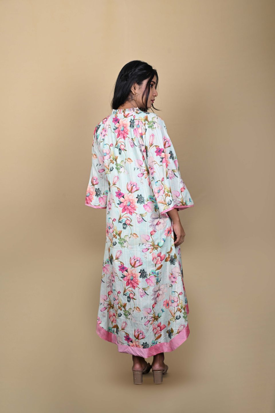 Flared Sleeve Ethnic Dress