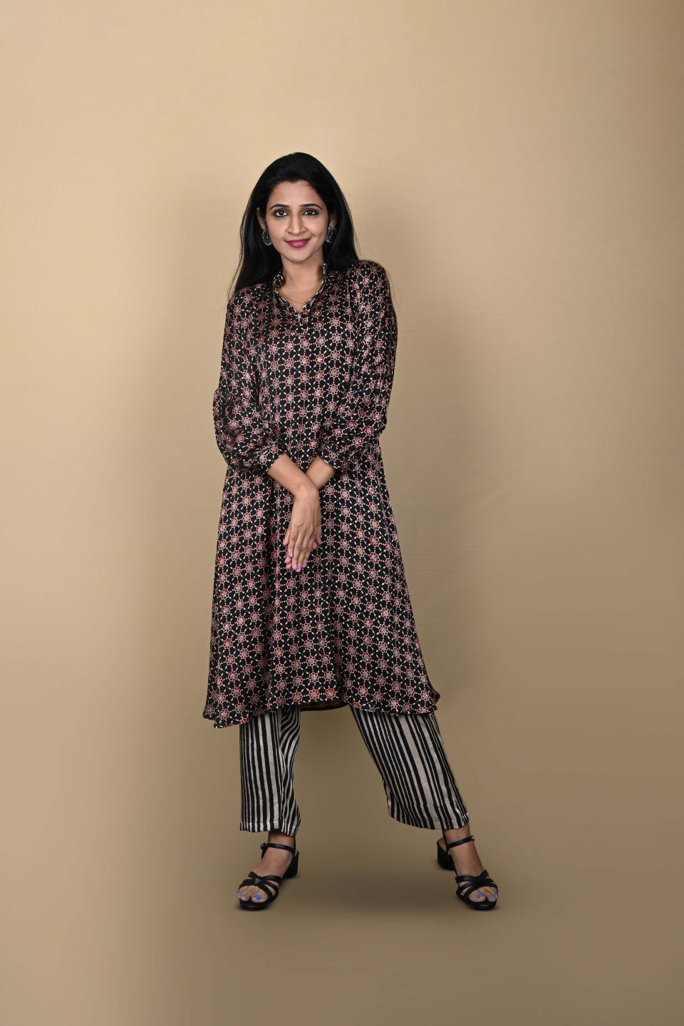 Black Ethnic Kurta Set