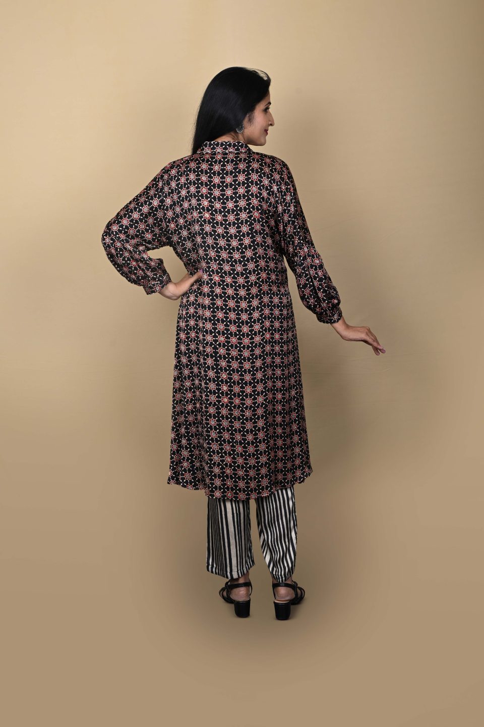 Black Ethnic Kurta Set