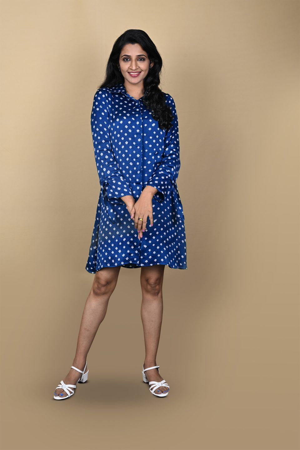 ink blue Bandhini
