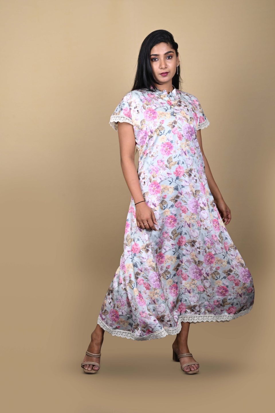 Pastel Floral Print Dress
