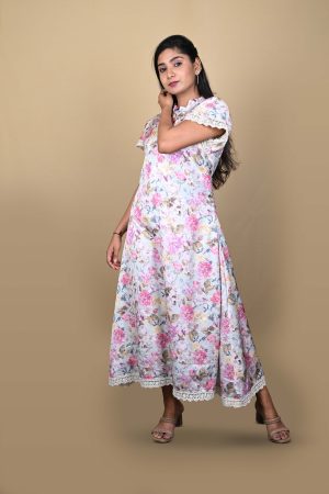 Pastel Floral Print Dress