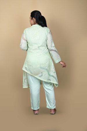 High-Low Organza Kurta Set