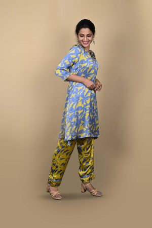 Modern Indo-Western co-ord set with vibrant print