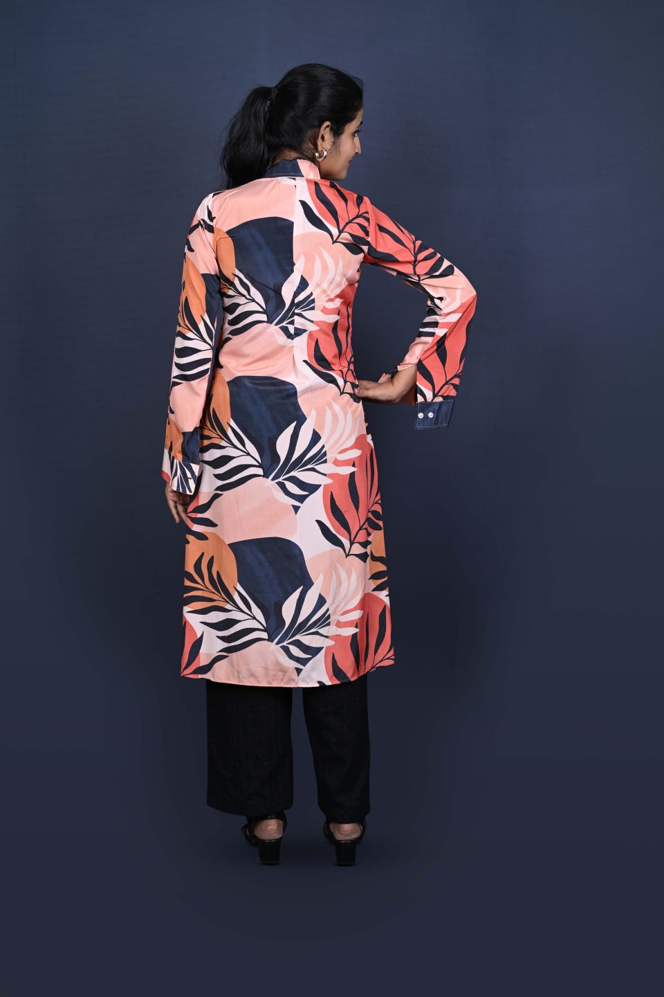 Leaf Pattern Long Shirt