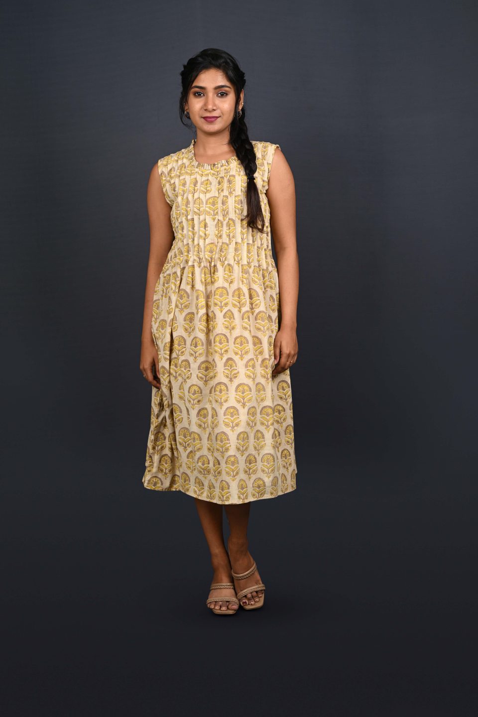 Sleeveless Cotton Summer Dress