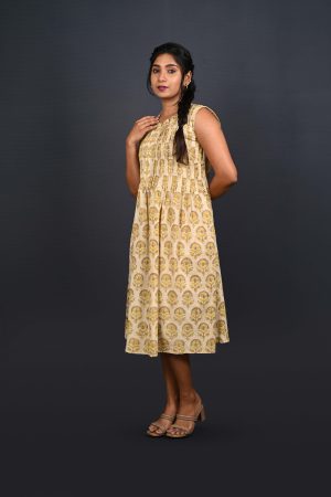 Sleeveless Cotton Summer Dress