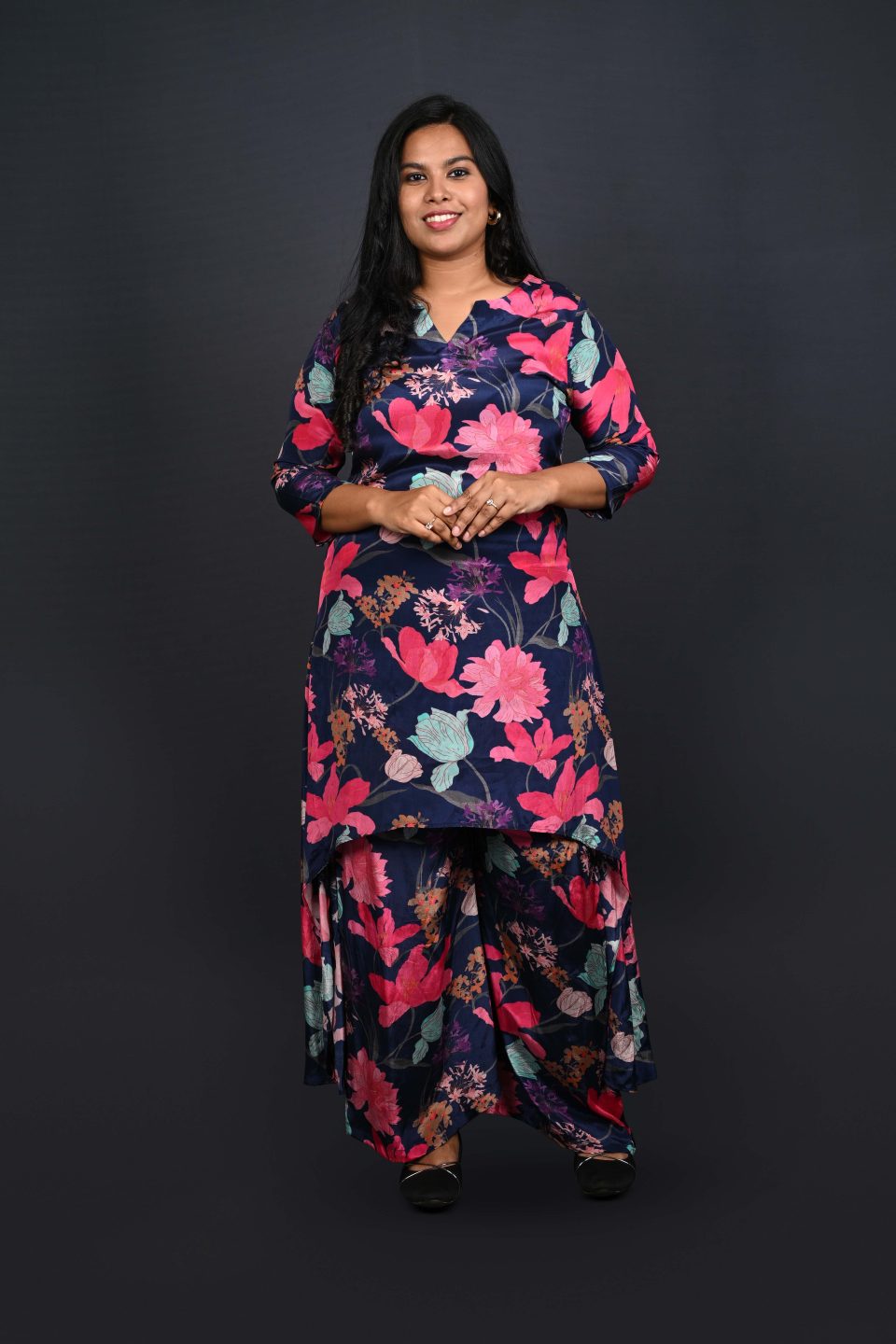 Floral Satin Co-ord for Women