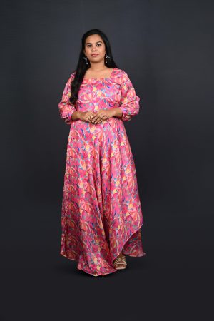 Pink Floral Gown