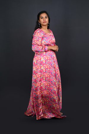 Pink Floral Gown