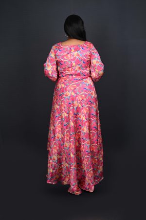 Pink Floral Gown