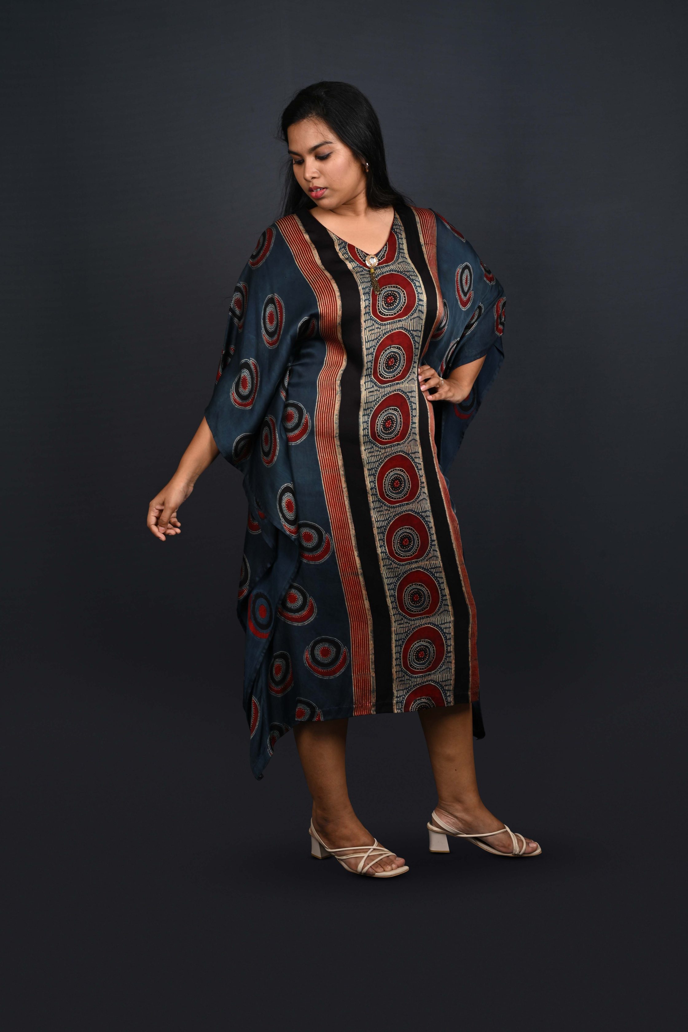 Tribal Print Kaftan Dress