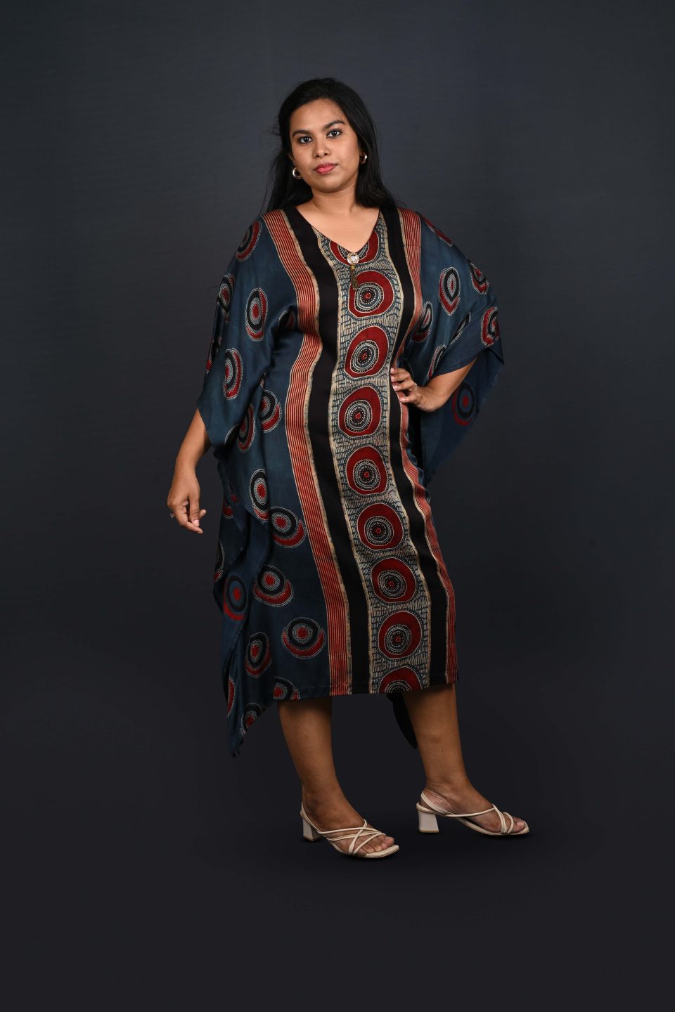 Tribal Print Kaftan Dress
