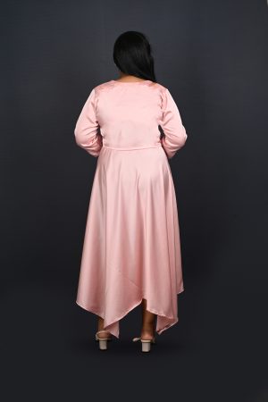 Pink Organza overlay Dress