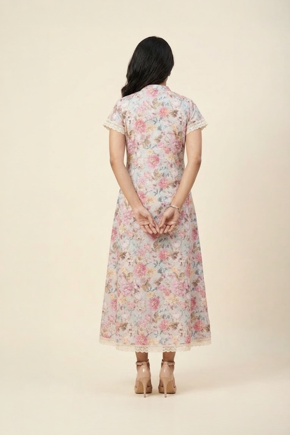 Pastel Floral Print Dress