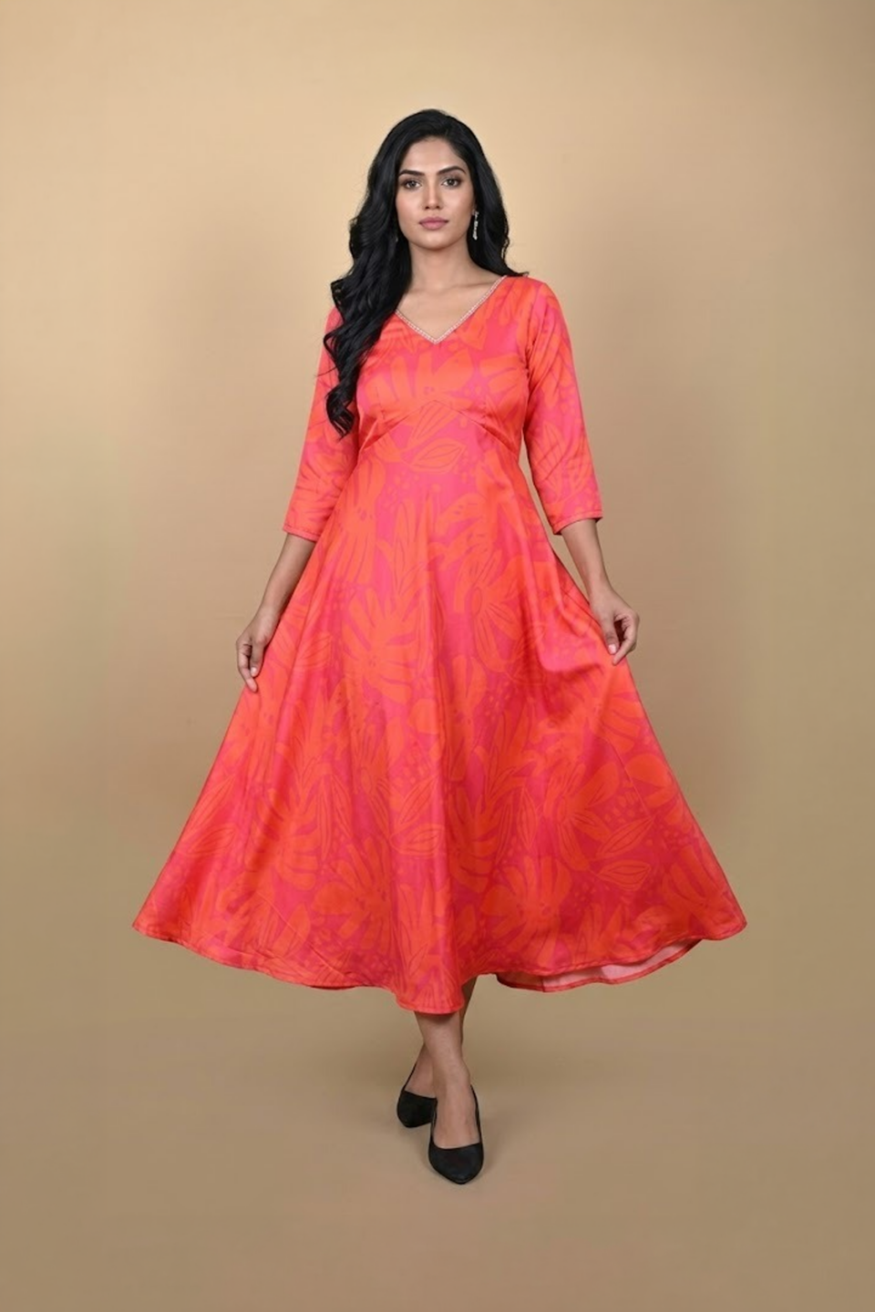 Coral Sunset Dress