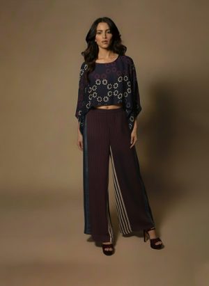 Black Modal Satin Ajrakh Set for women