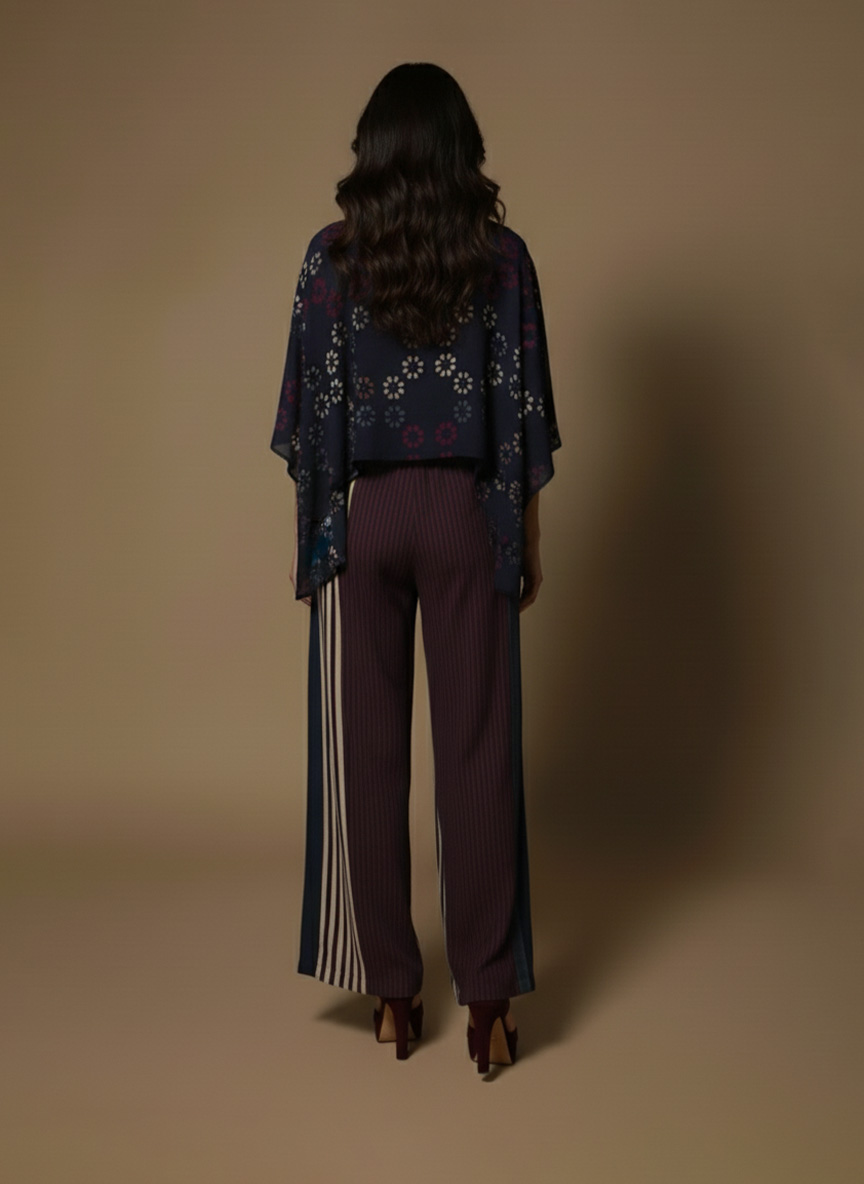 Black Modal Satin Ajrakh Set for women