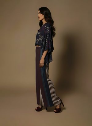 Black Modal Satin Ajrakh Set for women