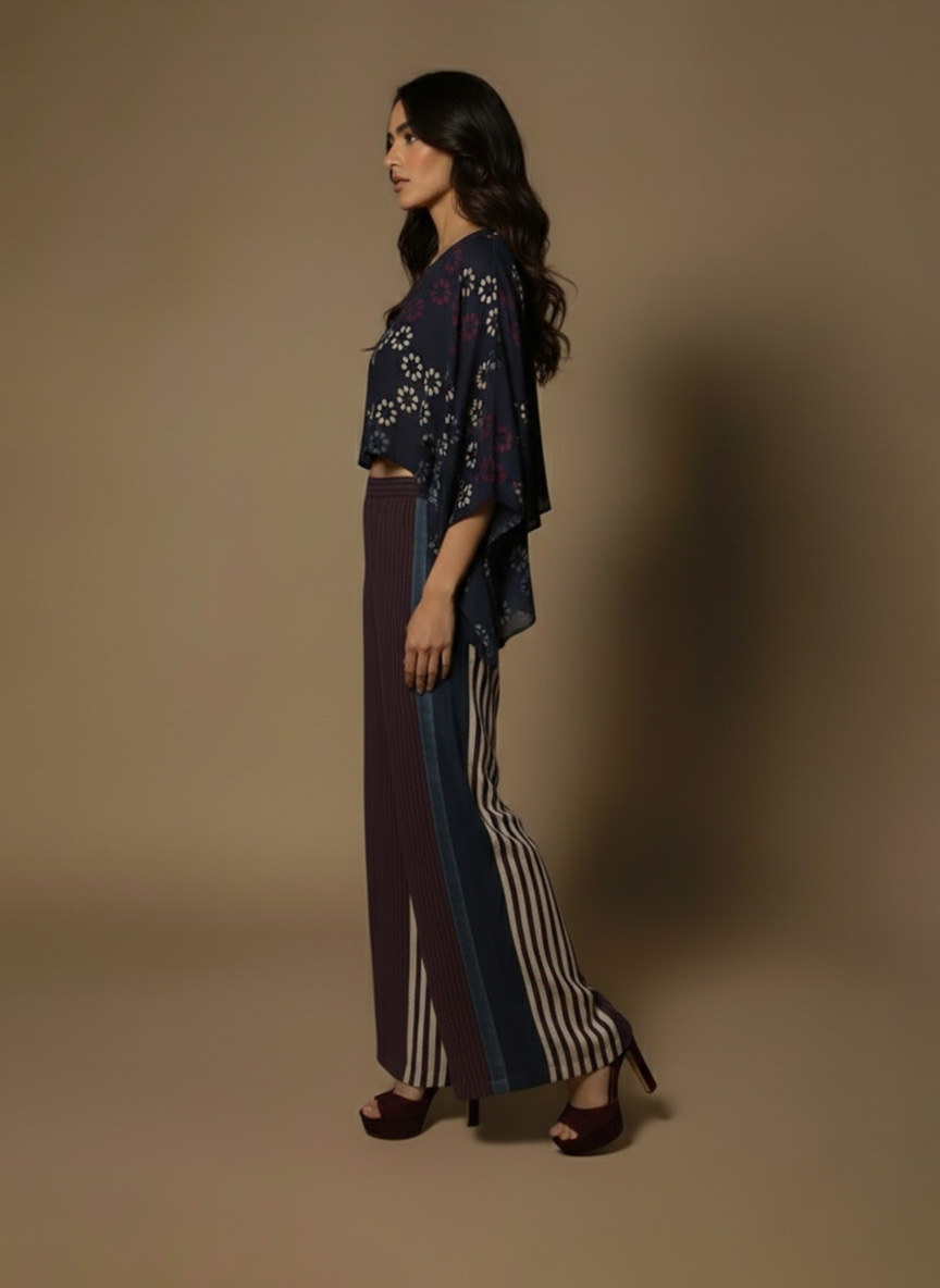 Black Modal Satin Ajrakh Set for women