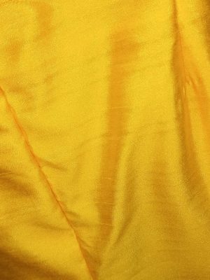 yellow floral kurta for women with pink rose prints and mandarin collar