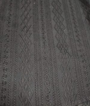 Black eyelet shirt dress for women – front view showing collared neckline, button-down design, and waist tie, by Ivory by Radhika.