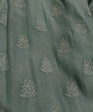 Blue green chanderi kurta cotton kurta set with pants – Ivory by Radhika