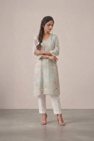 Mint Floral Kurta