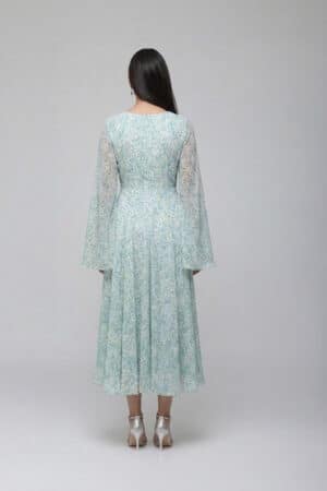 Pastel Floral Cape Dress for women by Ivory by Radhika