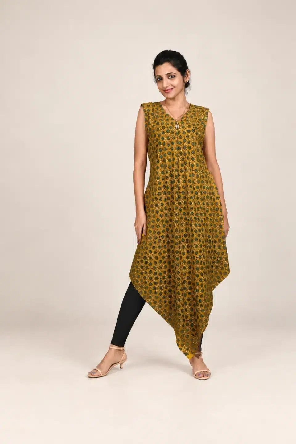 Ajrakh Hand-Block Print Dress